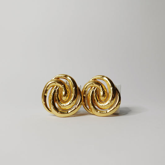 Fé Maria earrings, big gold vintage earrings